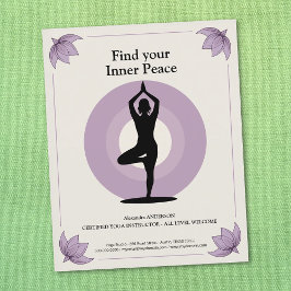 Tree Pose - Yoga Instructor Flyer