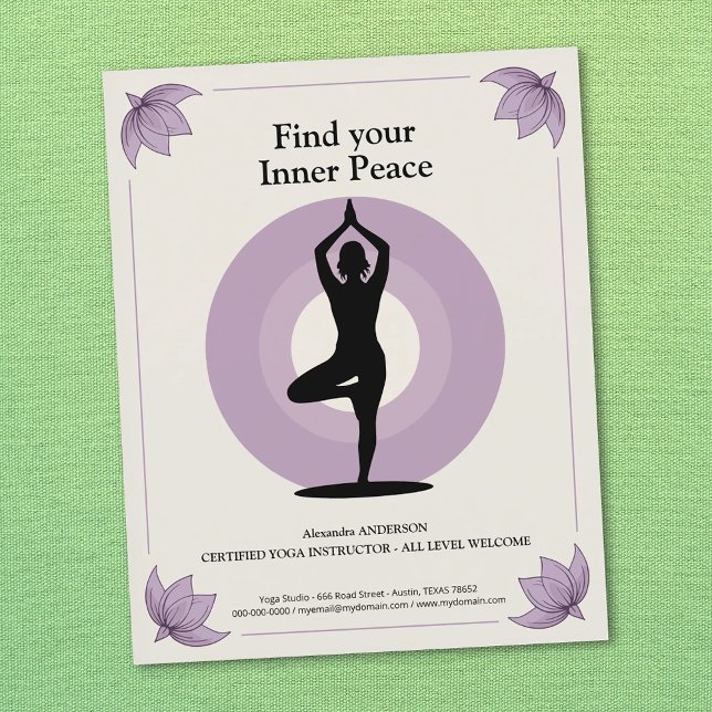 Tree Pose - Yoga Instructor Flyer (Tree Pose - Yoga Instructor Flyer)
