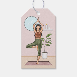 Tree Pose Yoga Stretch Training Frauen Geschenkanhänger
