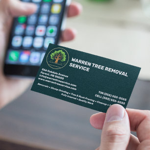 Tree Removal Service Company Visitenkarte