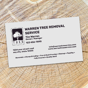 Tree Removal Service Company Visitenkarte