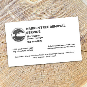 Tree Removal Service Company Visitenkarte