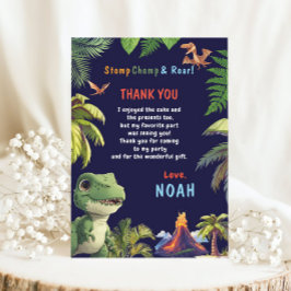 Tree Rex Birthday Dinosaur Dankeskarte