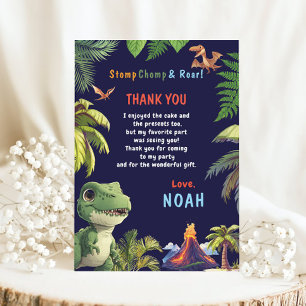 Tree Rex Birthday Dinosaur Dankeskarte
