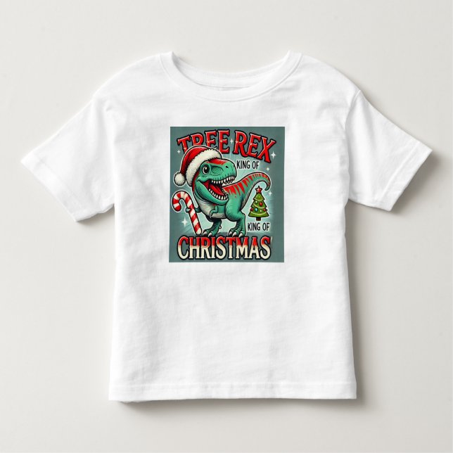 Tree Rex - Funny Christmas T-Rex T - Shirt (Vorderseite)