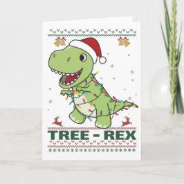 Tree-Rex Funny Dinosaur Pun T-Rex Card Karte