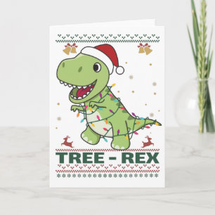 Tree-Rex Funny Dinosaur Pun T-Rex Card Karte