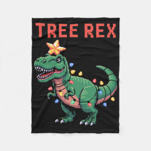 Tree Rex hässlicher Weihnachtspullover Dinosaurier Fleecedecke