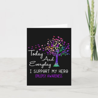 Tree Ribbon I support My Hero Epilepsy Awareness Karte