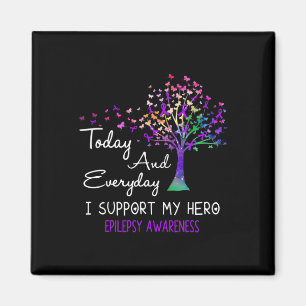 Tree Ribbon I support My Hero Epilepsy Awareness Magnet