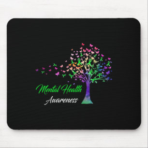 Tree Ribbon Mental Health Awareness Mousepad