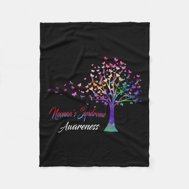 Tree Ribbon Noonans Syndrom Bewusstsein Fleecedecke (Vorderseite)