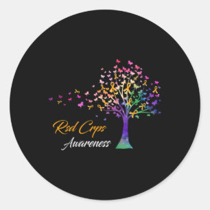 Tree Ribbon Rsd Crps Bewusstsein Runder Aufkleber