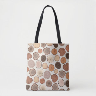 Tree Rings Forest Doodle Muster Tasche