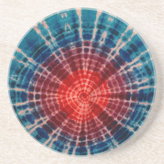 Tree Rings Gefärbte Krawatte PhatDyes Getränkeuntersetzer (Vorne)