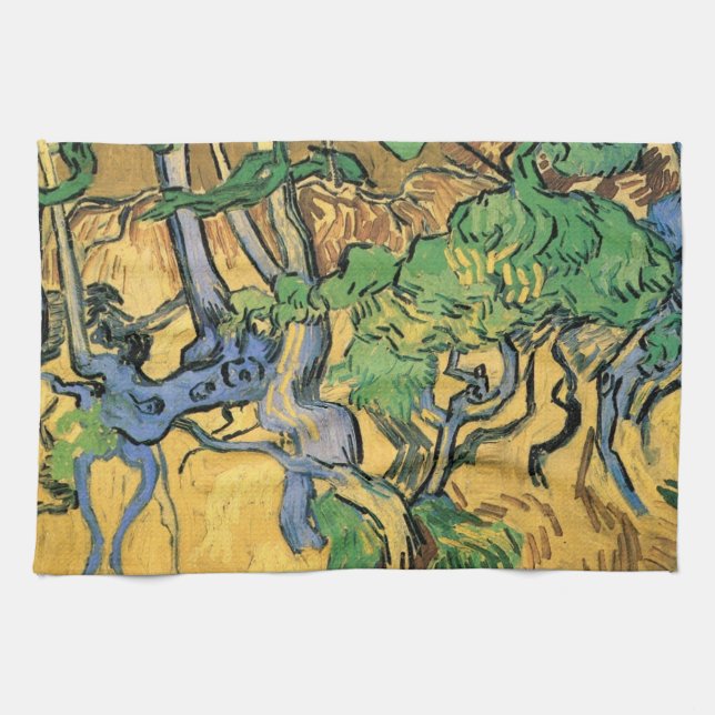 Tree Roots and Trunks von Vincent van Gogh Geschirrtuch (Horizontal)