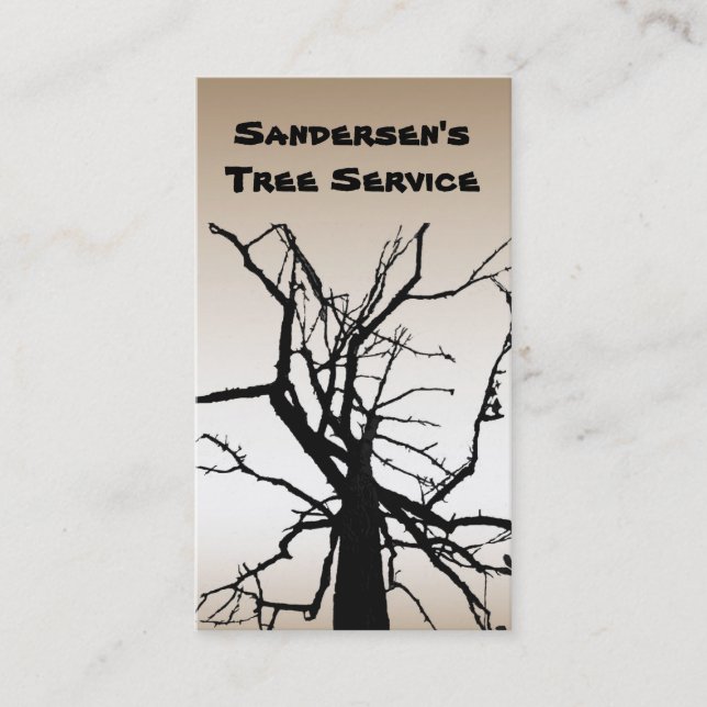 Tree Service Business Card Visitenkarte (Vorderseite)