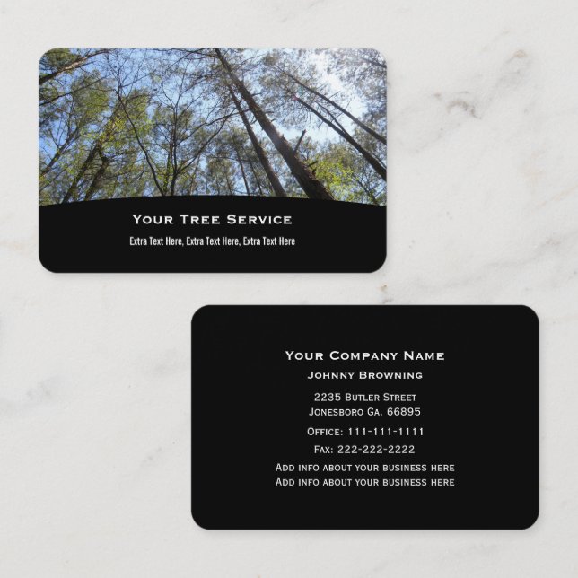 Tree Service Business Card Visitenkarte (Vorne/Hinten)