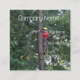 Tree Service Business Quadratische Visitenkarte