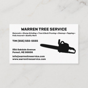 Tree Service Company Business Card Visitenkarte
