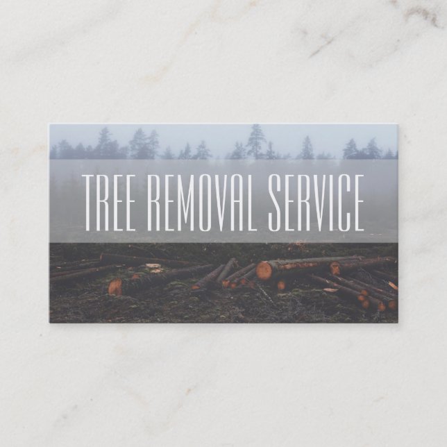 Tree Service Firewood Business Card Visitenkarte (Vorderseite)