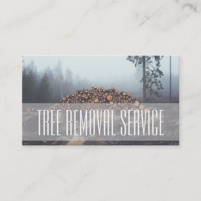 Tree Service Firewood Business Card Visitenkarte (Vorderseite)
