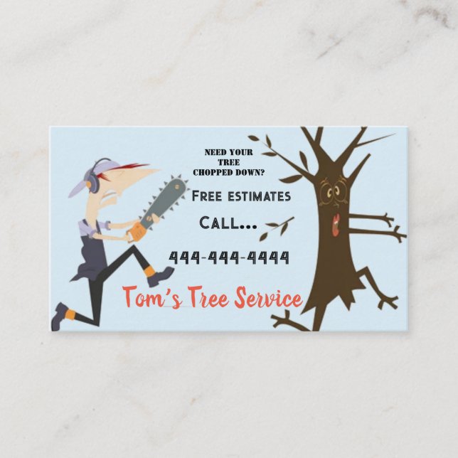 Tree Service II Business Card Visitenkarte (Vorderseite)