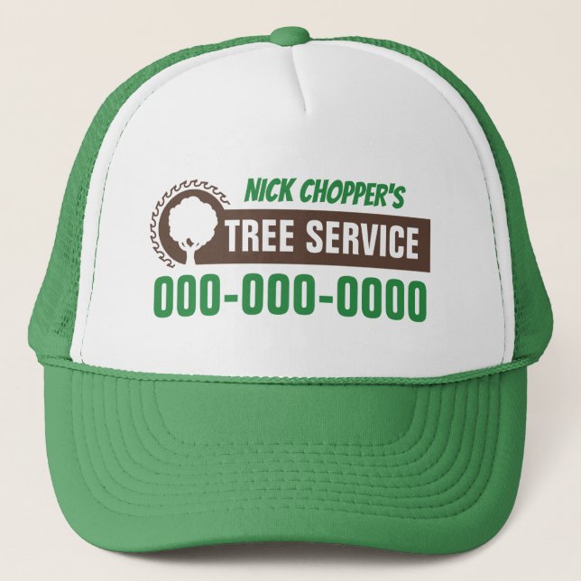 Tree Service Trucker Hat Truckerkappe (Vorderseite)