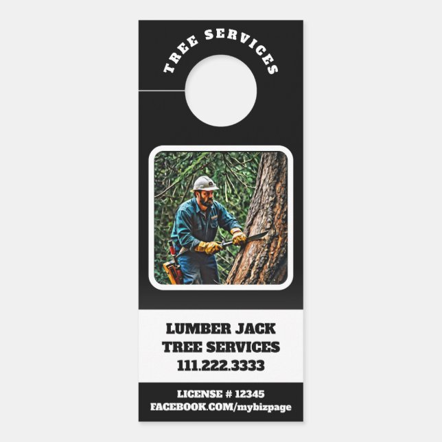 *~* Tree Services QR MAN Tree Door Türanhänger (Vorderseite)