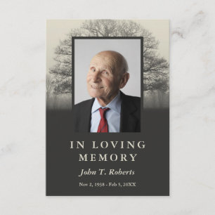 Tree Silhouette Foto Gebetskarte Begleitkarte