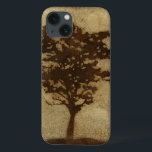 Tree Silhouette on Bronze Background Case-Mate iPhone Hülle<br><div class="desc">Bronze background serves as the scene for this silhouette of a tree with branh branh branh branying in the breeze. You almost feel as if you could rest your back against this tree,  sit on the ground and take a long nap.</div>
