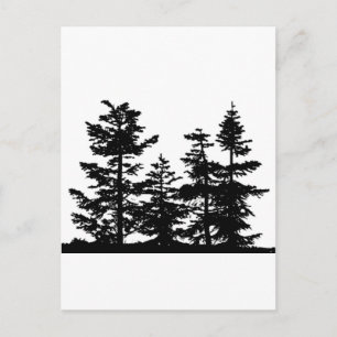 Tree Silhouettes Postkarte