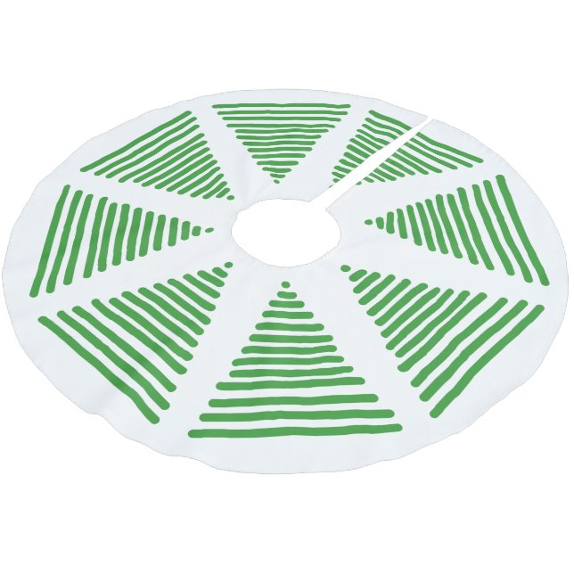 Tree Skirt - Graphic Christmas Trees Polyester Weihnachtsbaumdecke (Schrägansicht)