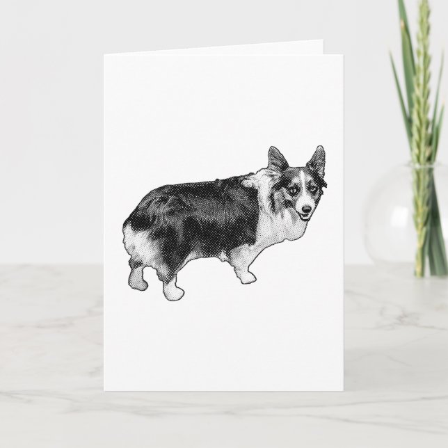 Tree-Spark Corgi Charm Karte (Vorderseite)