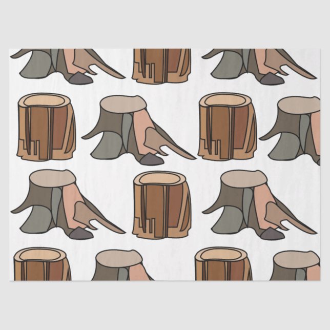 Tree Stump Seidenpapier (Vorderseite)