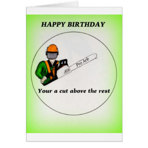 Tree Surgeon Arborist at work present Chainsaw