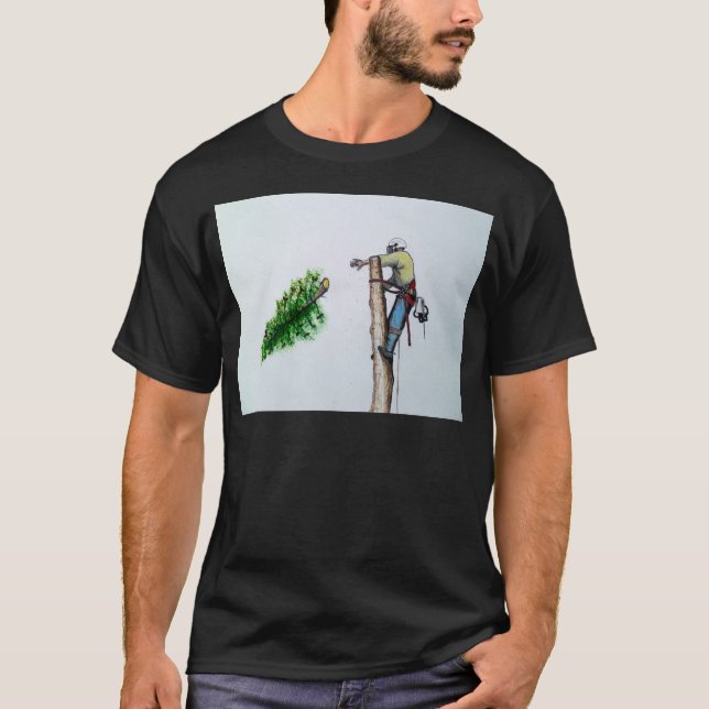 Tree Surgeon Arborist at work present T-Shirt (Vorderseite)