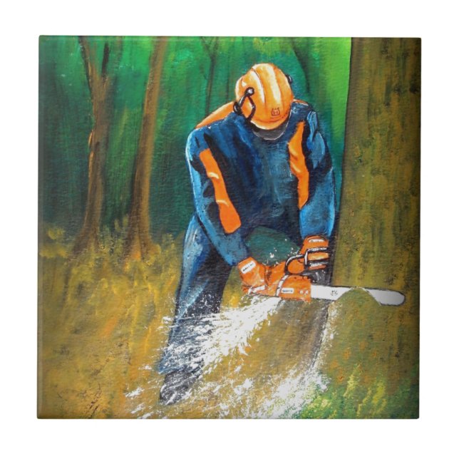 Tree Surgeon Arborist christmas present Birthday Fliese (Vorderseite)
