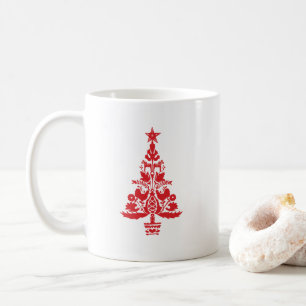 Tree Swedish Scandinavian Christmas Pattern Kaffeetasse