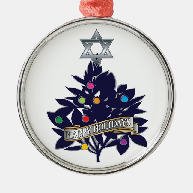 Tree Top Star von David Silbernes Ornament (Vorne)