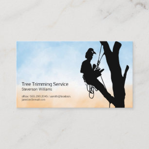 Tree Trimmer Working   Natur   Landflucht Visitenkarte