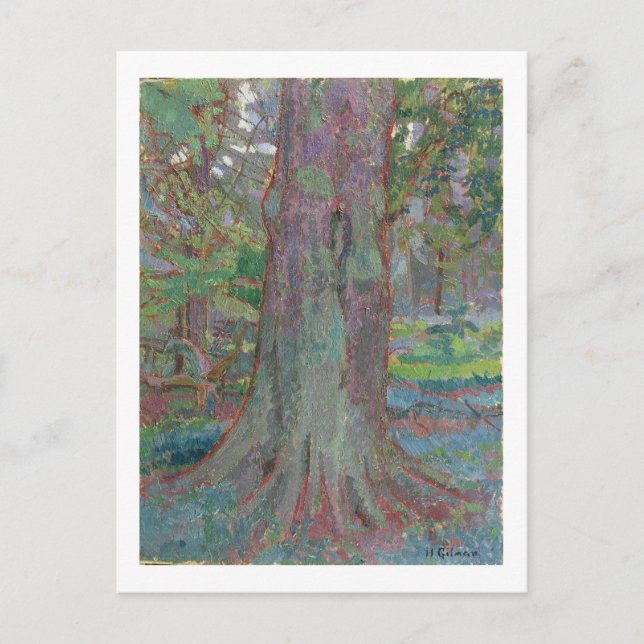 Tree Trunk, 1916 (Öl auf Leinwand) Postkarte (Vorderseite)