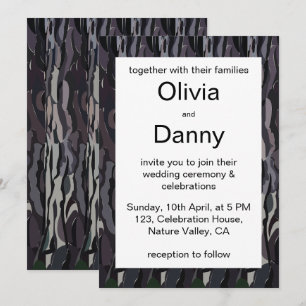 Tree Trunk Background Nature Wedding Einladung