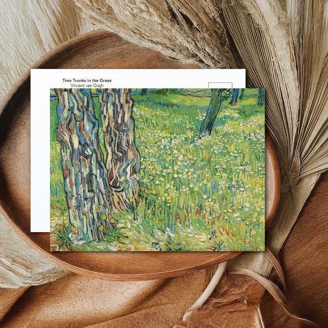 Tree Trunks Grass Vincent van Gogh Postkarte (Von Creator hochgeladen)