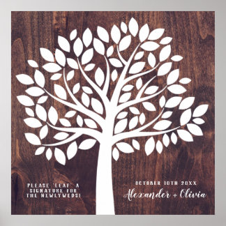 Tree Wedding Guest Book Alternative | 55 Blätter Poster