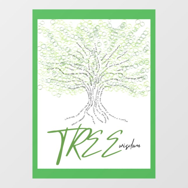 Tree Wisdom Fensteraufkleber (Blatt)