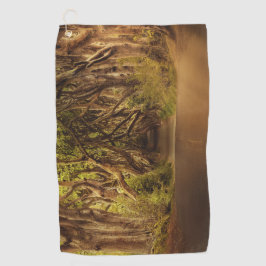 Tree Wood Bark Golfing Pattern Schicksal des Schic Golfhandtuch