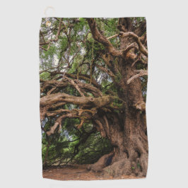 Tree Wood Bark Golfing Pattern Schicksal des Schic Golfhandtuch