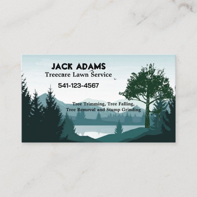 Treecare Lawinenservice Business Cards Visitenkarte (Vorderseite)