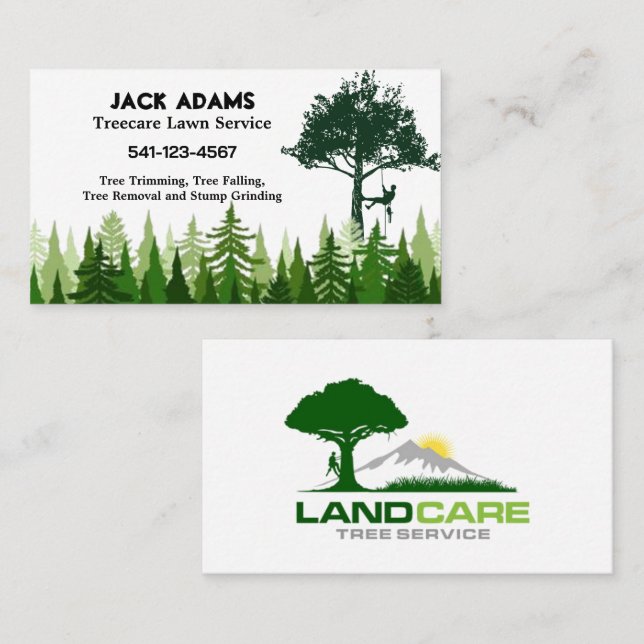 Treecare Lawinenservice Business Cards Visitenkarte (Vorne/Hinten)